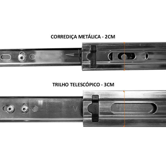 corrediça trilho
