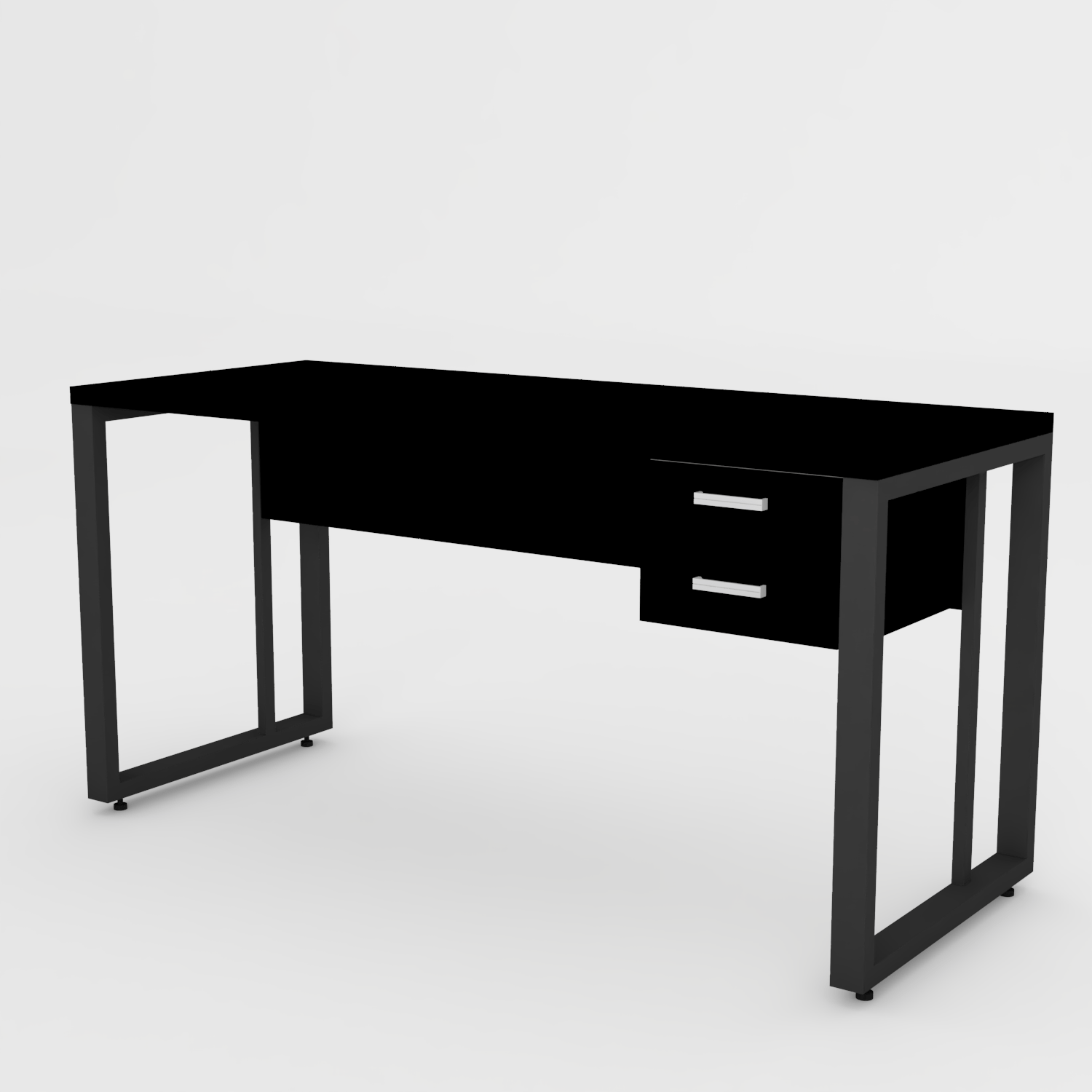 Mesa Silver 150×60 Gavetas Quadrado