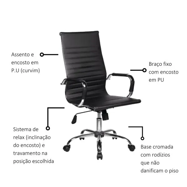 Cadeira Office Presidente - Imagem 3