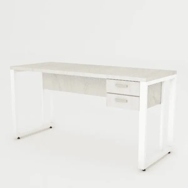 mesa silver 150x60 gavetas quadrado