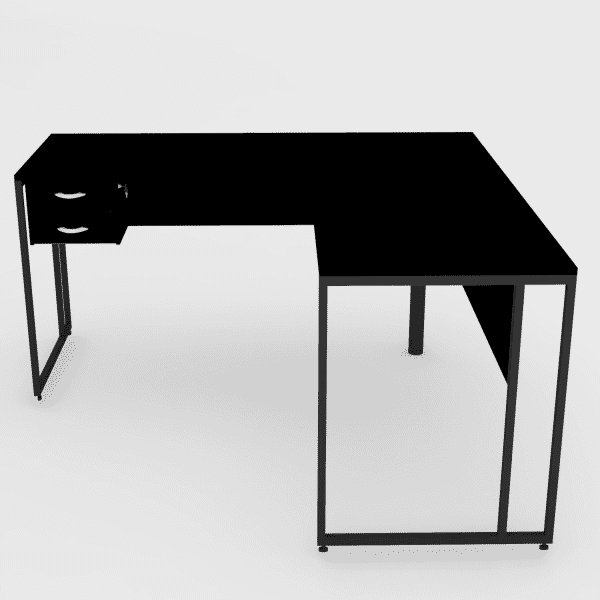 mesa em l 15mm 150x150 quadrado gavetas