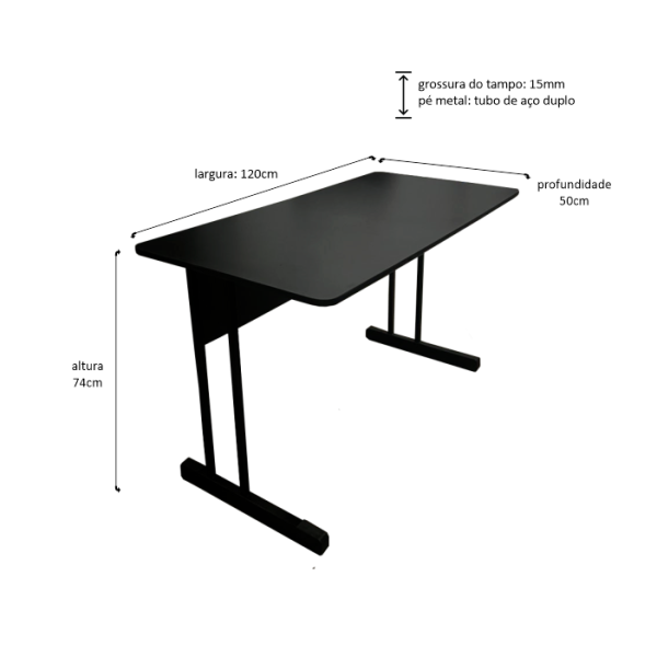 Mesa 15mm 120x60 - Imagem 2