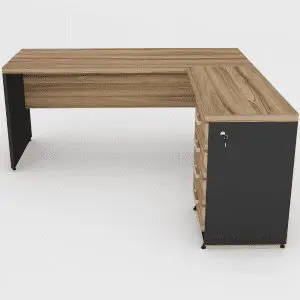 Mesa 170x60 + Mesa Auxiliar c/ Gaveteiro 4 gav