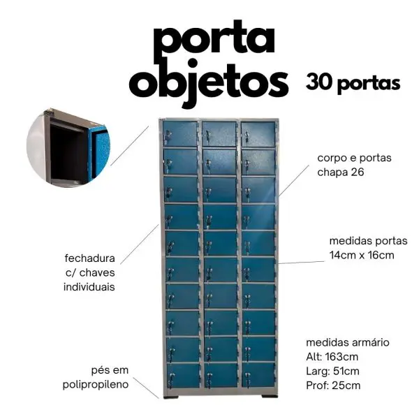 roupeiros de aço 30 portas