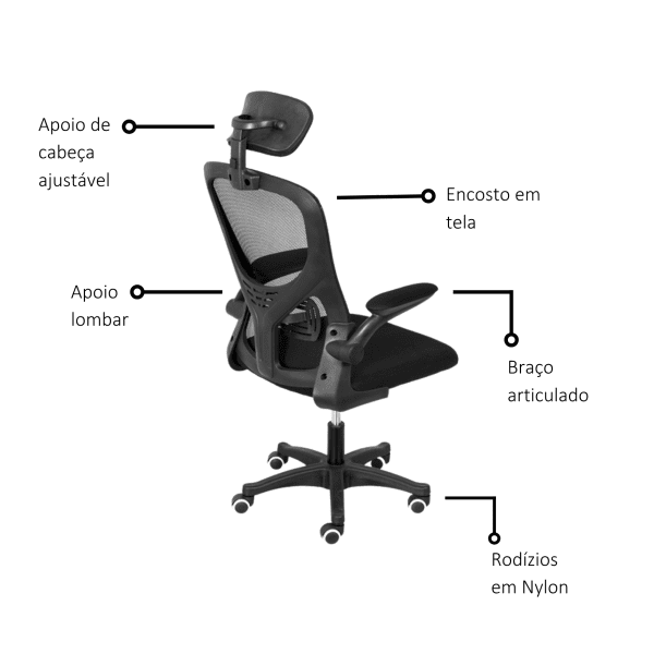 Cadeira Bogotá com encosto - Imagem 4