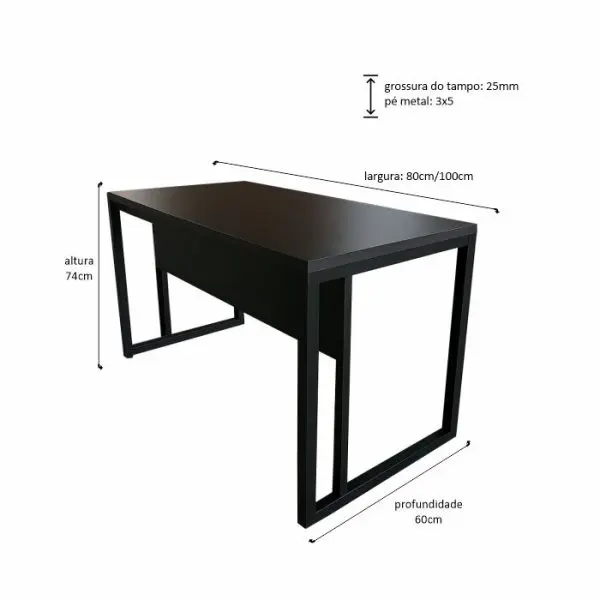 Mesa Silver 80x60 Quadrado - Imagem 2