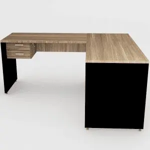 Mesa Junção Silver gavetas 170x150 Painel