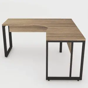 Mesa em L Silver 140x140 Quadrado