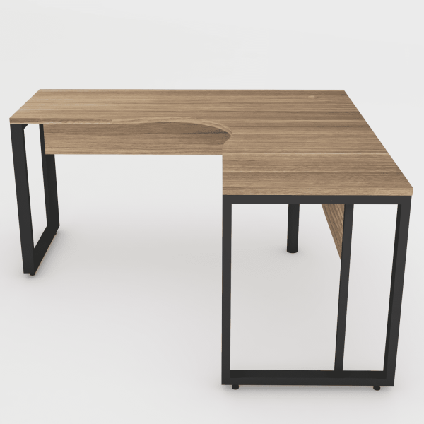 Mesa em L Silver 140x140 Quadrado