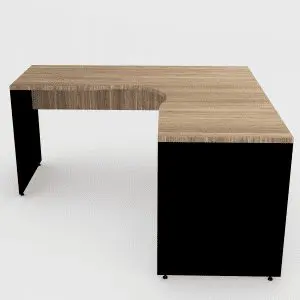 Mesa em L Silver 140x140 Painel