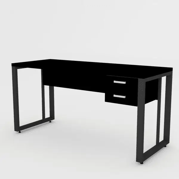 mesa silver 150x60 gavetas quadrado