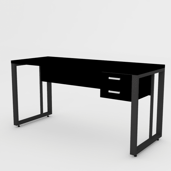 mesa silver 150x60 gavetas quadrado