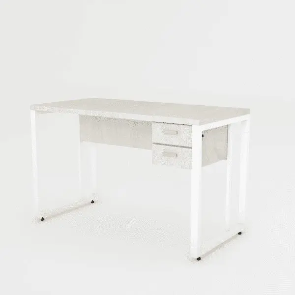 mesa silver 120x60 gavetas quadrado