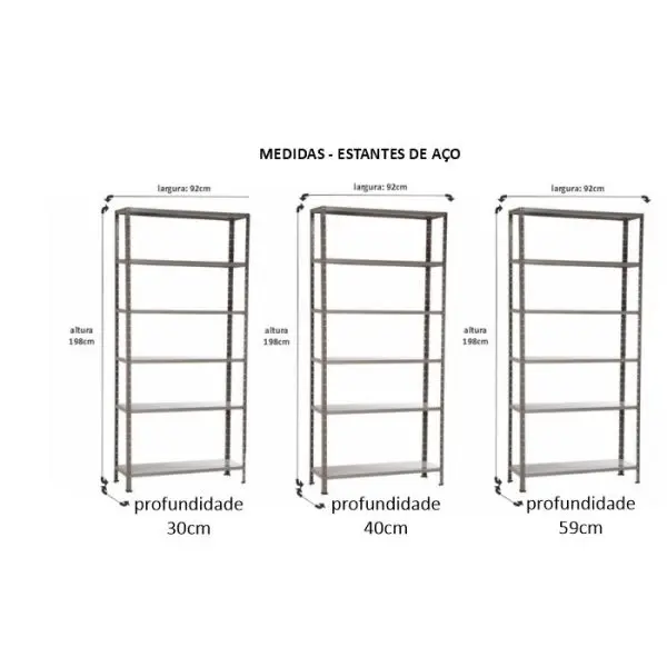 Estante de Aço 40cm #22 - Imagem 4