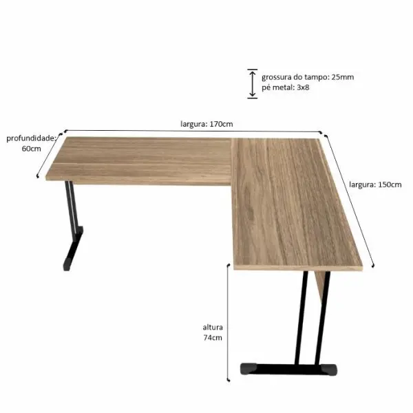 Mesa Junção Silver 170x150 Tradicional - Imagem 2