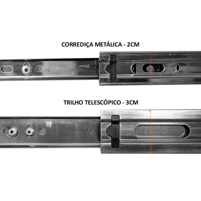 corrediça trilho