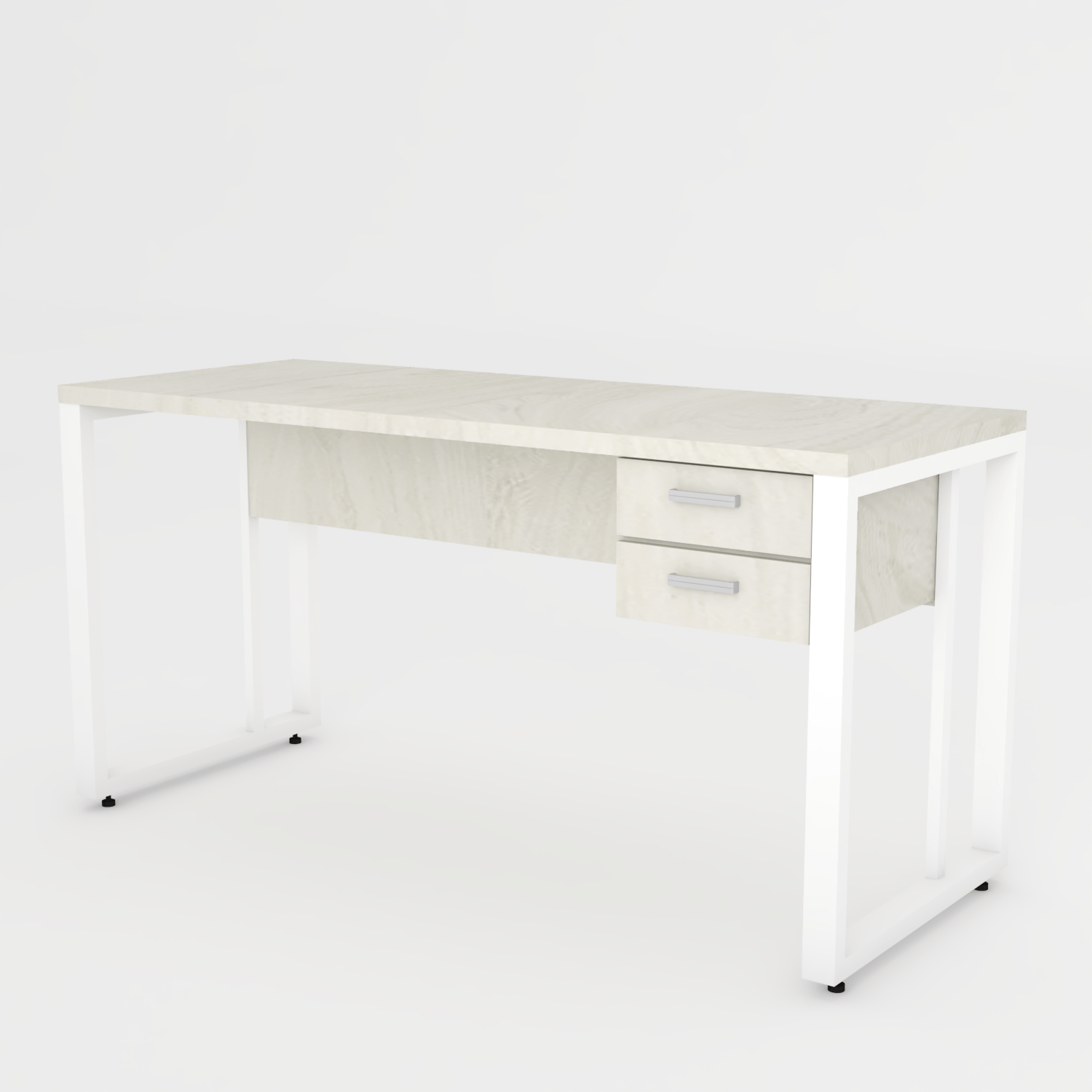 Mesa Silver 150×60 Gavetas Quadrado