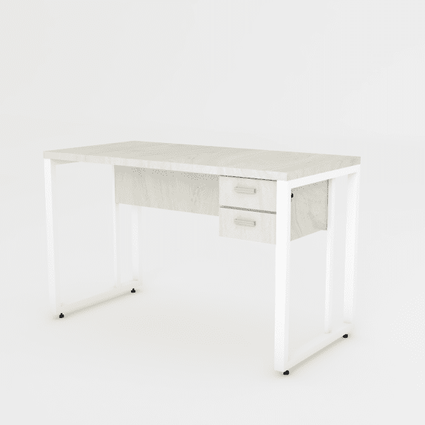 Mesa Silver 120x60 Gavetas Quadrado