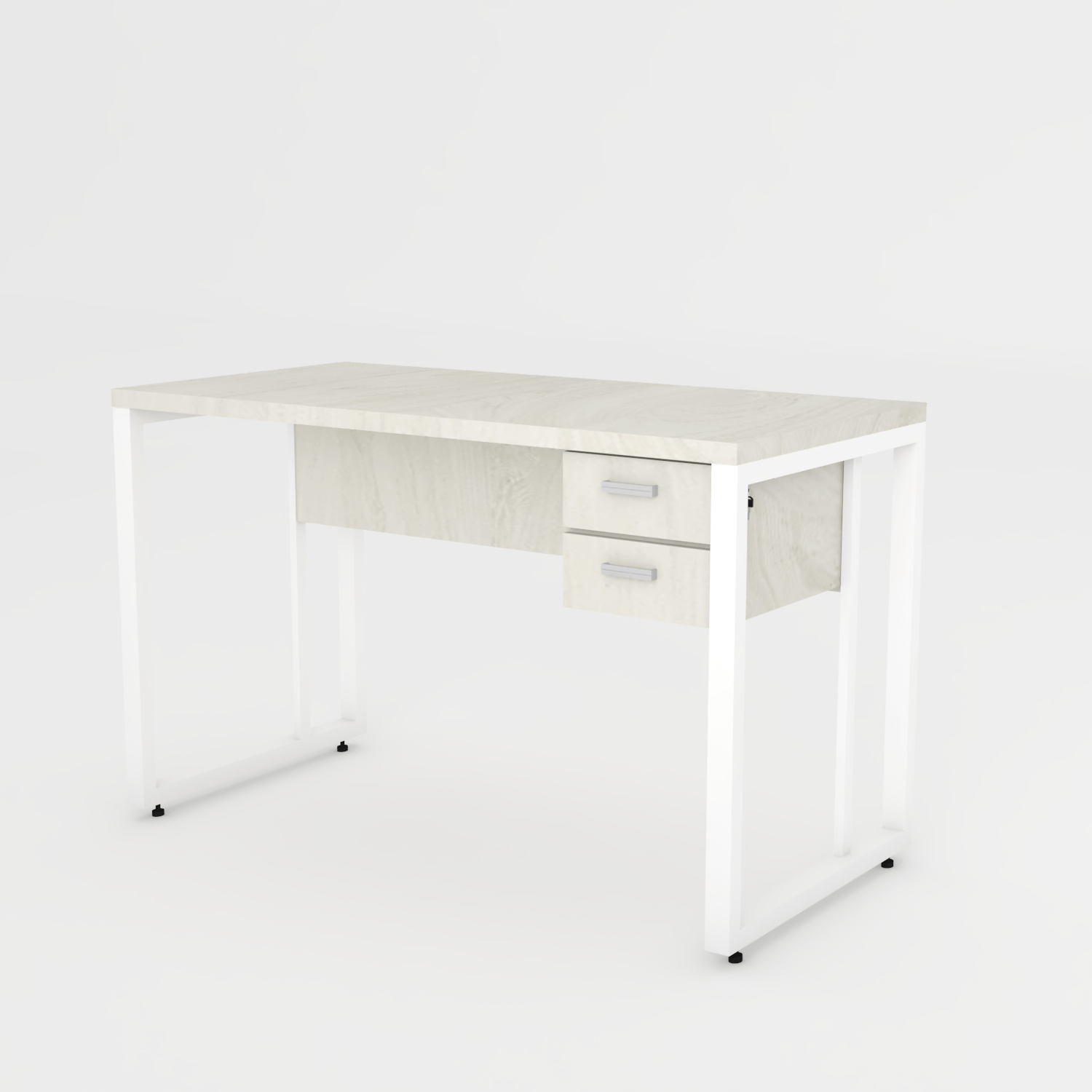 Mesa Silver 120×60 Gavetas Quadrado
