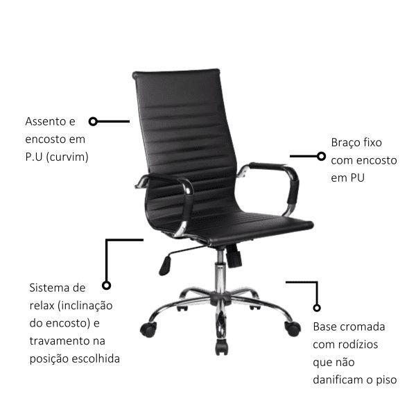 Cadeira Office Presidente - Imagem 3