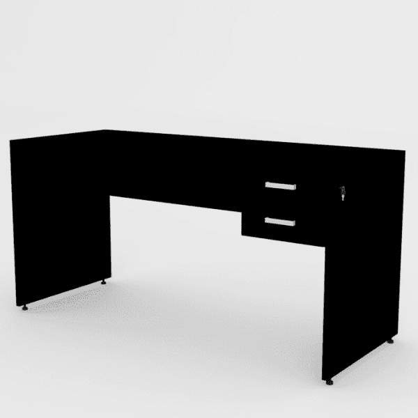 mesa silver 150x60 gavetas painel