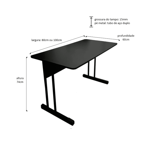 mesa 15mm 100x60 tradicional
