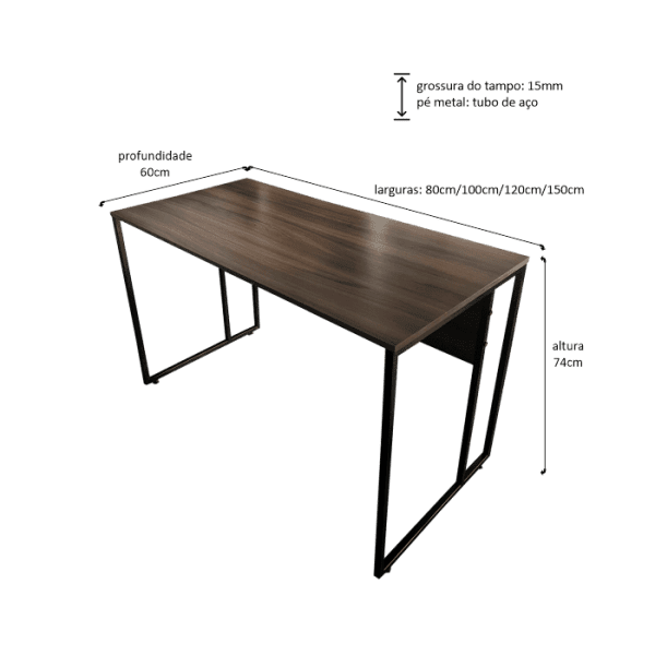 mesa 15mm 80x60 quadrado