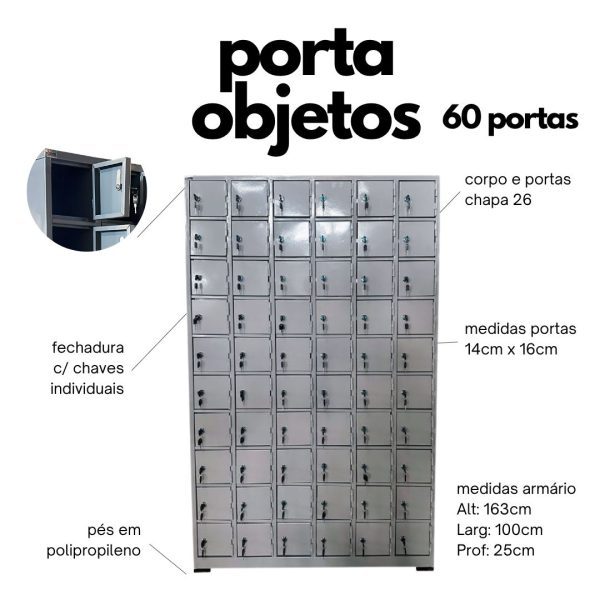 roupeiros de aço 60 portas