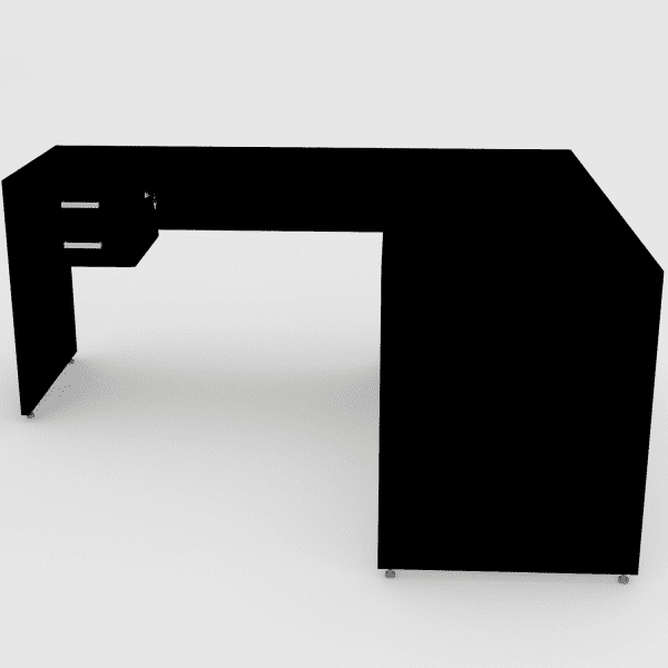 Mesa Junção Silver gavetas 170x150 Painel - Imagem 3