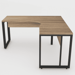 Mesa em L Silver 140x140 Quadrado