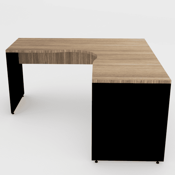 Mesa em L Silver 140x140 Painel