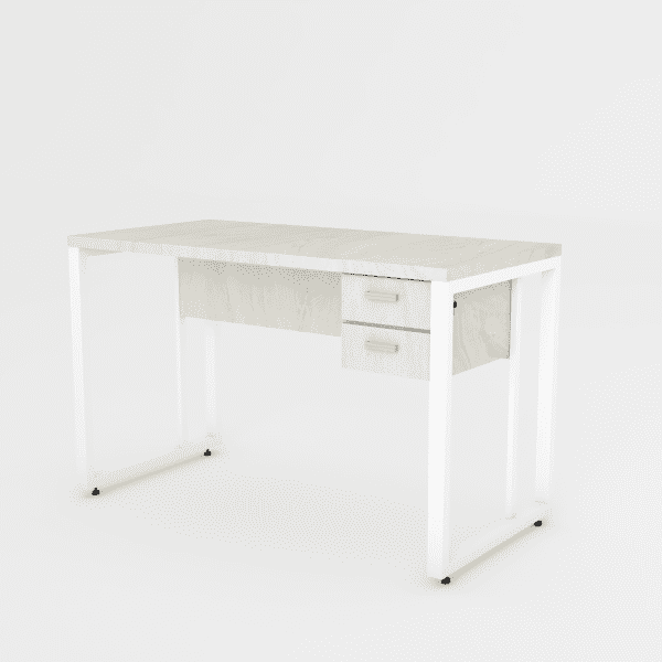 mesa silver 120x60 gavetas quadrado
