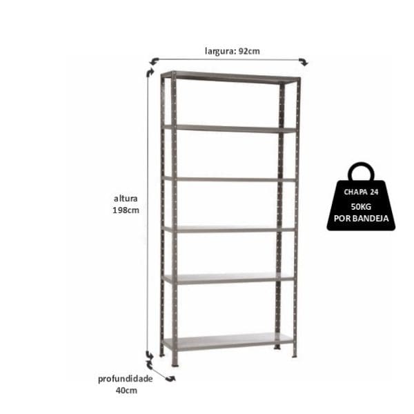 Estante de Aço 40cm #24 - Imagem 2
