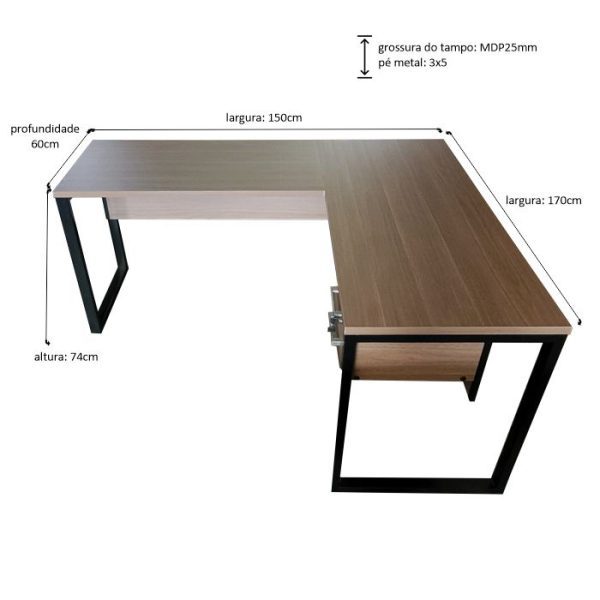 Mesa Junção Silver 170x150 Quadrado - Imagem 2
