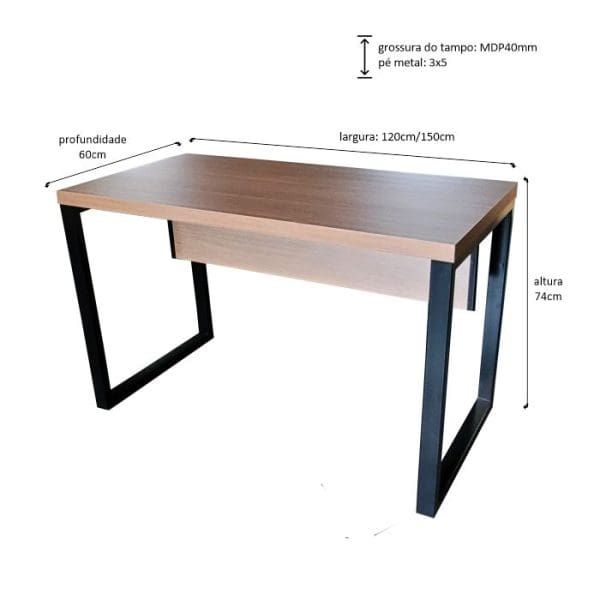 mesa premium 120x60 quadrado